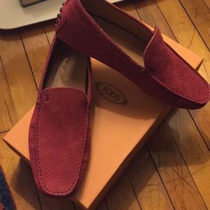 Cranberry colored Italian leather Tod’s